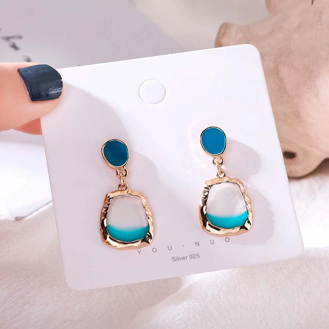 Pendientes cristal azul eterno