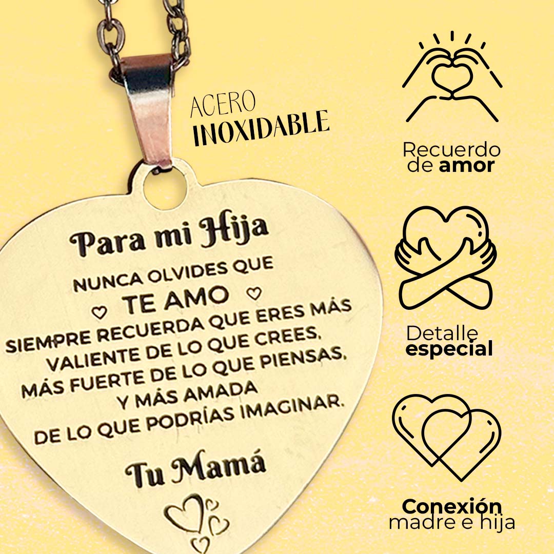 COLLAR CORAZON MADRE A HIJA