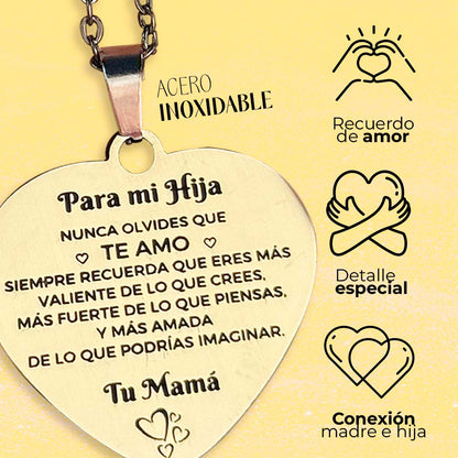 COLLAR CORAZON MADRE A HIJA